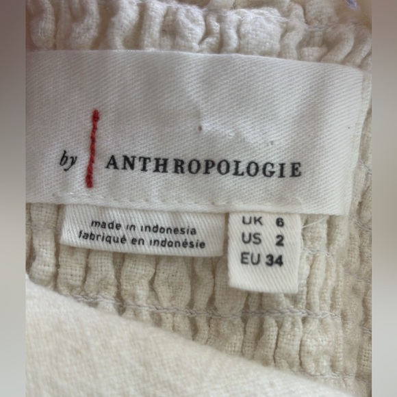 Anthropologie Cape Cod Linen Blend White Jumpsuit, Size US 2 - Picture 7 of 7